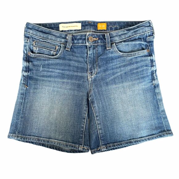 Pilcro‎ and the Letterpress Jean Shorts Size 26 Inseam 7" Low-Rise Faded - Picture 1 of 11